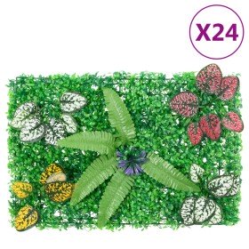   Valla de plantas artificiales 24 uds verde 40x60 cm en Jardín | Comprar online en Foru.es