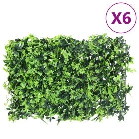   Valla de hojas artificiales 6 uds verde 40x60 cm en Jardín | Comprar online en Foru.es