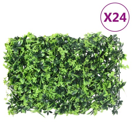   Valla de hojas artificiales 24 uds verde 40x60 cm en Jardín | Comprar online en Foru.es