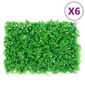   Valla de hojas de helecho artificial 6 uds verde 40x60 cm en Jardín | Comprar online en Foru.es