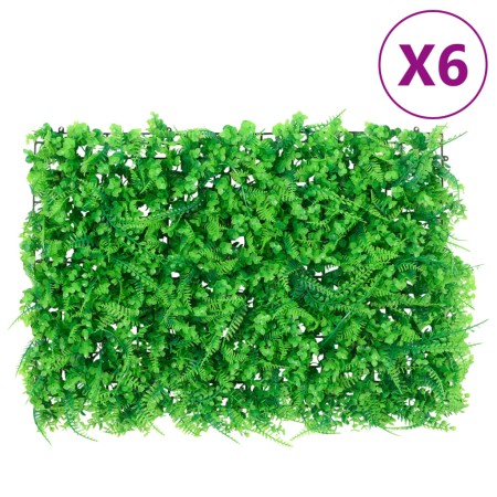   Valla de hojas de helecho artificial 6 uds verde 40x60 cm en Jardín | Comprar online en Foru.es