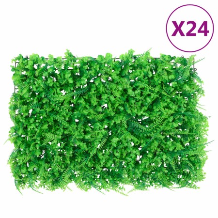  Valla de hojas de helecho artificial 24 uds verde 40x60 cm en Jardín | Comprar online en Foru.es