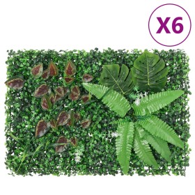  Valla de plantas artificiales 6 uds verde 40x60 cm en Jardín | Comprar online en Foru.es