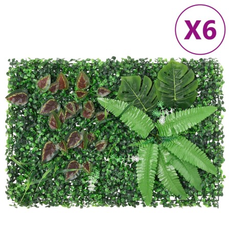  Valla de plantas artificiales 6 uds verde 40x60 cm en Jardín | Comprar online en Foru.es