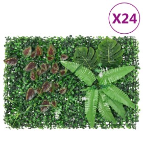   Valla de plantas artificiales 24 uds verde 40x60 cm en Jardín | Comprar online en Foru.es