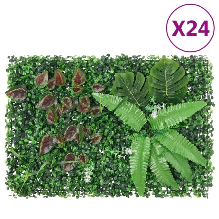   Valla de plantas artificiales 24 uds verde 40x60 cm en Jardín | Comprar online en Foru.es