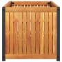 Jardinera de madera maciza de acacia y acero 85x45x44 cm en Macetas y jardineras | Comprar online en Foru.es