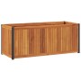 Jardinera de madera maciza de acacia y acero 110x45x44 cm en Macetas y jardineras | Comprar online en Foru.es