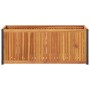 Jardinera de madera maciza de acacia y acero 110x45x44 cm en Macetas y jardineras | Comprar online en Foru.es