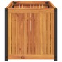 Jardinera de madera maciza de acacia y acero 110x45x44 cm en Macetas y jardineras | Comprar online en Foru.es
