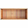 Jardinera de madera maciza de acacia y acero 110x45x44 cm en Macetas y jardineras | Comprar online en Foru.es