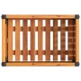 Jardinera de madera maciza de acacia y acero 45x30x27,5 cm en Macetas y jardineras | Comprar online en Foru.es