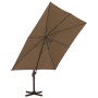 Sombrilla de jardín con base portátil gris topo de vidaXL, Sombrillas - Ref: Foro24-276348, Precio: 243,88 €, Descuento: %