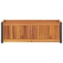Jardinera de madera maciza de acacia y acero 80x30x27,5 cm en Macetas y jardineras | Comprar online en Foru.es