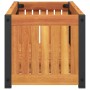Jardinera de madera maciza de acacia y acero 80x30x27,5 cm en Macetas y jardineras | Comprar online en Foru.es