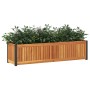 Jardinera de madera maciza de acacia y acero 110x30x27,5 cm en Macetas y jardineras | Comprar online en Foru.es