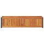 Jardinera de madera maciza de acacia y acero 110x30x27,5 cm en Macetas y jardineras | Comprar online en Foru.es