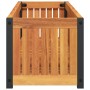 Jardinera de madera maciza de acacia y acero 110x30x27,5 cm en Macetas y jardineras | Comprar online en Foru.es