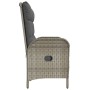 Banco de jardín reclinable con cojines ratán PE gris 107 cm de vidaXL, Bancos de jardín - Ref: Foro24-319893, Precio: 158,15 ...