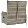 Banco de jardín reclinable con cojines ratán PE gris 107 cm de vidaXL, Bancos de jardín - Ref: Foro24-319893, Precio: 158,15 ...