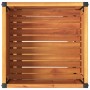 Jardinera con estante madera maciza acacia y acero 45x45x80 cm en Macetas y jardineras | Comprar online en Foru.es