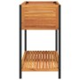 Jardinera con estante madera maciza acacia y acero 110x45x80 cm en Macetas y jardineras | Comprar online en Foru.es