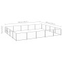 Perrera plateada 20 m² acero de vidaXL, Casetas y cercados para perros - Ref: Foro24-3082151, Precio: 278,92 €, Descuento: %