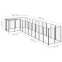 Perrera negra 7,26 m² acero de vidaXL, Casetas y cercados para perros - Ref: Foro24-3082237, Precio: 430,48 €, Descuento: %
