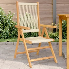 Sillas de jardín 2 uds madera maciza acacia polipropileno beige en Sillas de jardín | Comprar online en Foru.es