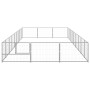 Perrera plateada 27 m² acero de vidaXL, Casetas y cercados para perros - Ref: Foro24-3082141, Precio: 391,06 €, Descuento: %