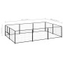 Perrera acero 6 m² negra de vidaXL, Casetas y cercados para perros - Ref: Foro24-3082110, Precio: 190,78 €, Descuento: %