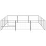 Perrera plateada 12 m² acero de vidaXL, Casetas y cercados para perros - Ref: Foro24-3082136, Precio: 216,02 €, Descuento: %