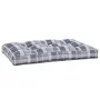 Cojín para sofá de palets de tela a cuadros gris 120x80x12 cm de vidaXL, Cojines para sillas y sofás - Ref: Foro24-314422, Pr...