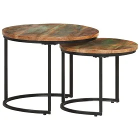 Stackable tables 2 units recycled solid table by vidaXL, Coffee table - Ref: Foro24-338000, Price: 86,43 €, Discount: %