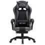 Silla gaming con reposapiés cuero sintético gris y negro de vidaXL, Sillas de oficina - Ref: Foro24-287990, Precio: 179,18 €,...