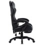 Silla gaming con reposapiés cuero sintético gris y negro de vidaXL, Sillas de oficina - Ref: Foro24-287990, Precio: 179,18 €,...