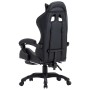 Silla gaming con reposapiés cuero sintético gris y negro de vidaXL, Sillas de oficina - Ref: Foro24-287990, Precio: 179,18 €,...