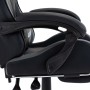 Silla gaming con reposapiés cuero sintético gris y negro de vidaXL, Sillas de oficina - Ref: Foro24-287990, Precio: 179,18 €,...