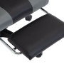 Silla gaming con reposapiés cuero sintético gris y negro de vidaXL, Sillas de oficina - Ref: Foro24-287990, Precio: 179,18 €,...