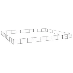 Perrera acero 90 m² negra de vidaXL, Casetas y cercados para perros - Ref: Foro24-3082194, Precio: 691,96 €, Descuento: %