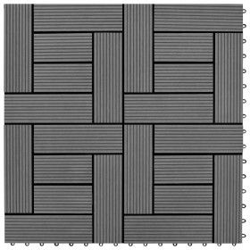 Set 11 baldosas grises 30 x 30 cm de WPC, 1 metro cuadrado de vidaXL, Suelos y moquetas - Ref: Foro24-41551, Precio: 53,77 €,...