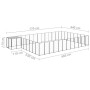 Perrera negra 30,25 m² acero de vidaXL, Casetas y cercados para perros - Ref: Foro24-3082230, Precio: 661,05 €, Descuento: %