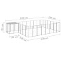 Perrera plateada 15,73 m² acero de vidaXL, Casetas y cercados para perros - Ref: Foro24-3082221, Precio: 424,83 €, Descuento: %
