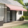 Tela de repuesto de toldo rayas rojas y blancas 4x3 m en Toldos | Comprar online en Foru.es