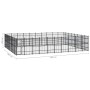 Perrera de exterior de acero 73,73 m² de vidaXL, Casetas y cercados para perros - Ref: Foro24-3098006, Precio: 1,00 €, Descue...
