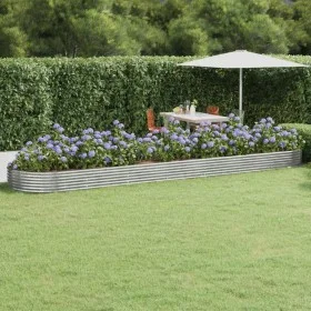 Jardinera arriate acero recubrimiento polvo plata 600x140x36 cm de vidaXL, Maceteros y jardineras - Ref: Foro24-319052, Preci...