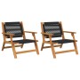 Muebles de jardín 2 pcs Negro 67 x 76 x 73 cm en Sillas de jardín | Comprar online en Foru.es