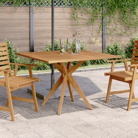 Mesa de jardín cuadrada madera maciza de acacia 110x110x75 cm en Mesas de jardín | Comprar online en Foru.es