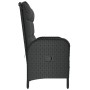 Banco de jardín reclinable con cojines ratán PE negro 107 cm de vidaXL, Bancos de jardín - Ref: Foro24-319894, Precio: 154,58...