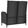 Banco de jardín reclinable con cojines ratán PE negro 107 cm de vidaXL, Bancos de jardín - Ref: Foro24-319894, Precio: 159,07...